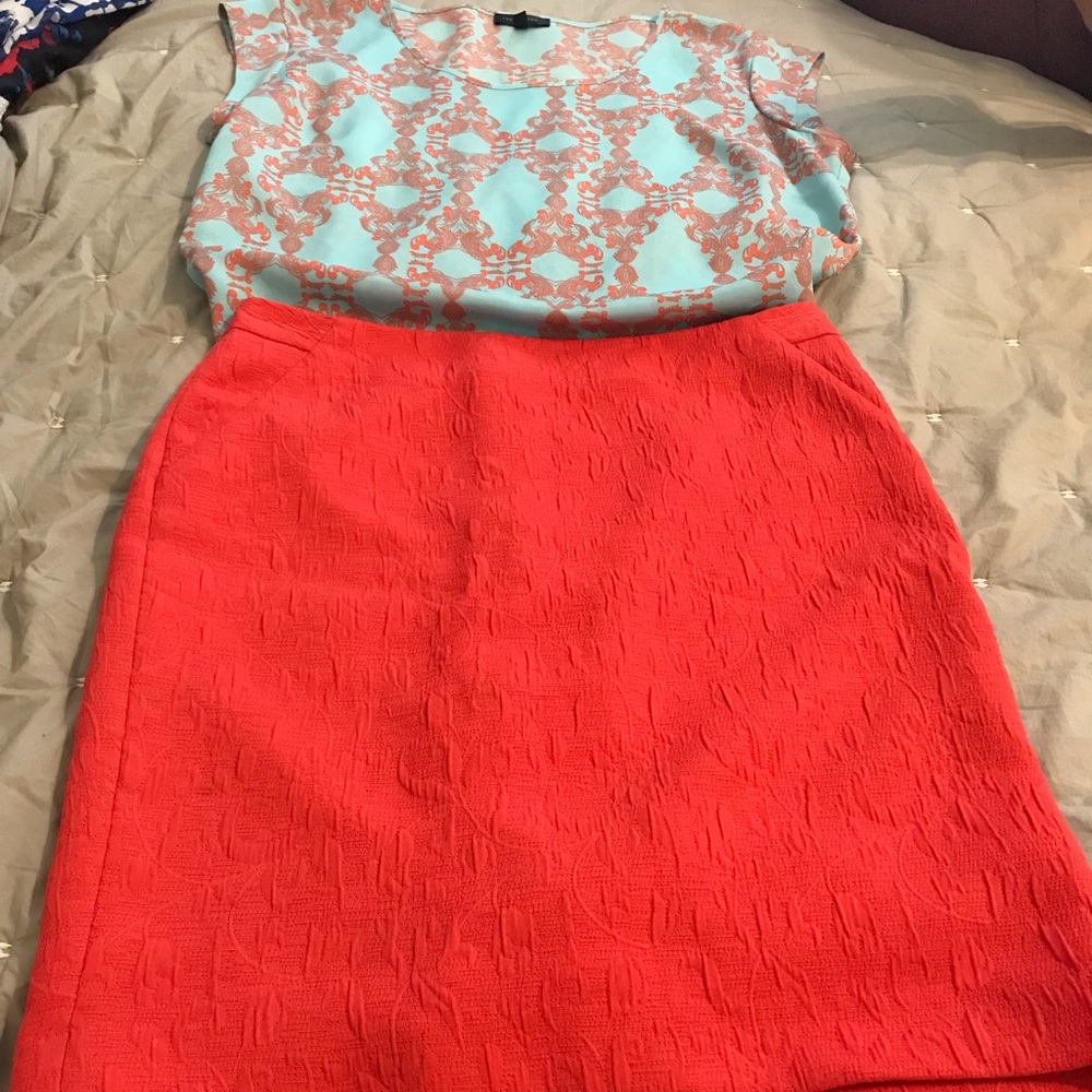 The Limited blue and coral shell.